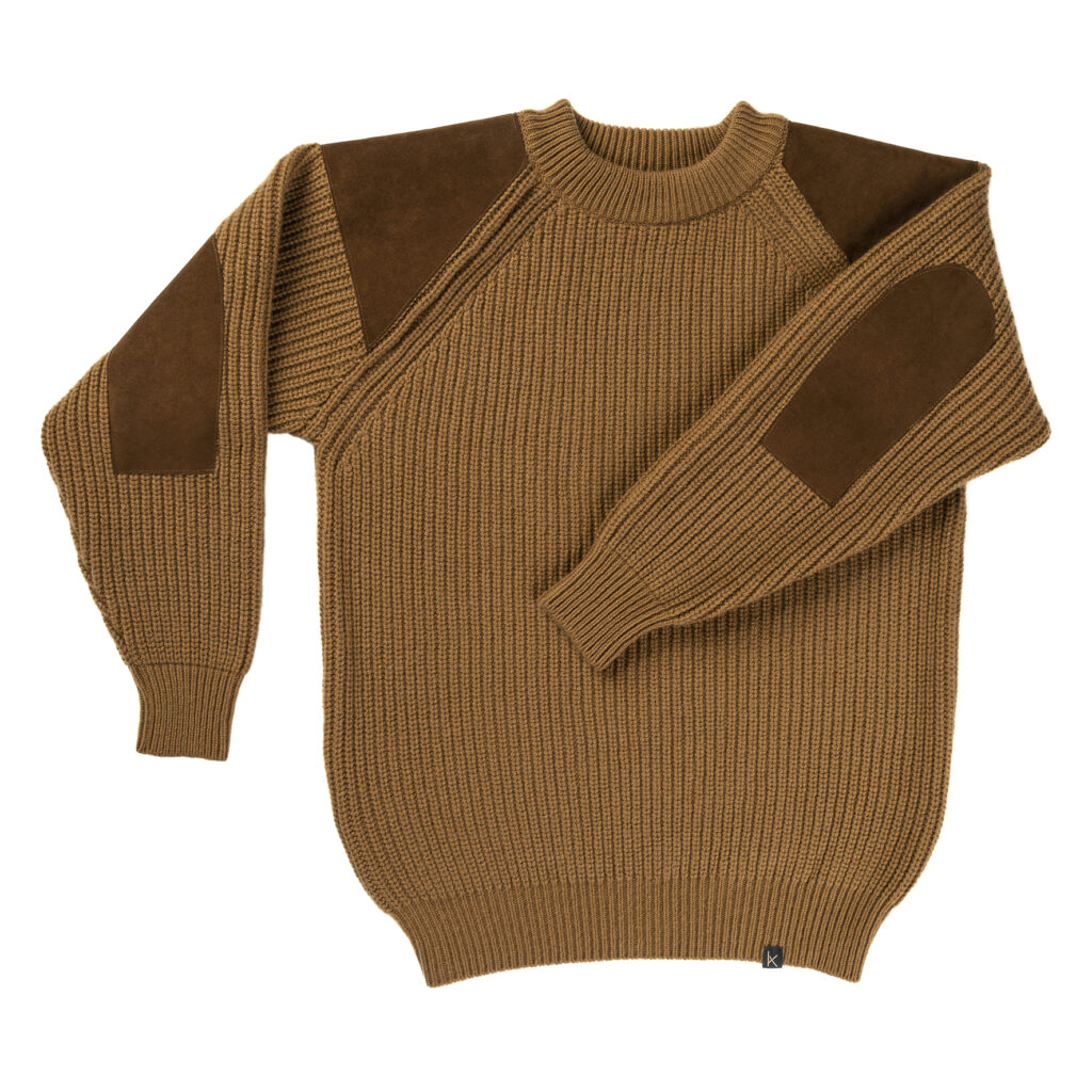 Mens Vicuna Fishermans Rib Cashmere Sweater - Kinalba