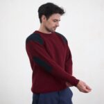 Thumbnail image for Mens Claret Fishermans Rib Cashmere Sweater