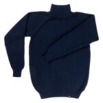 Thumbnail image for Mens Navy Moss Stitch Turtle Neck Cashmere Sweater