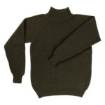 Thumbnail image for Mens Military Green Moss Stitch Turtle Neck Cashmere Sweater