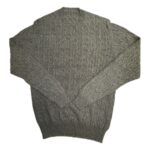 Thumbnail image for Mens Mid-Grey Cable Crew Neck Cashmere Sweater