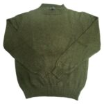 Thumbnail image for Mens Military Green Chunky Plain Crew Neck Cashmere Sweater