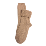 Thumbnail image for Ladies Camel Cashmere Ribbed Bed Socks