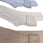 Thumbnail image for Ladies Camel Cashmere Ribbed Bed Socks