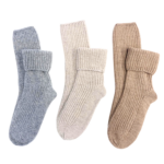 Thumbnail image for Ladies Camel Cashmere Ribbed Bed Socks